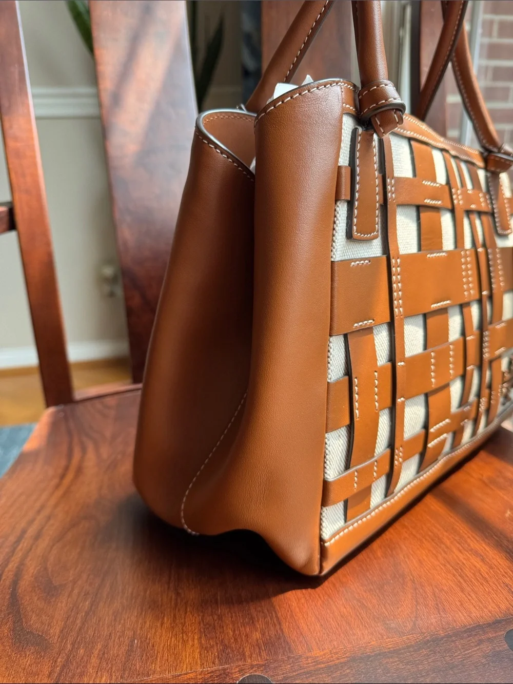 Tory Burch woven leather
